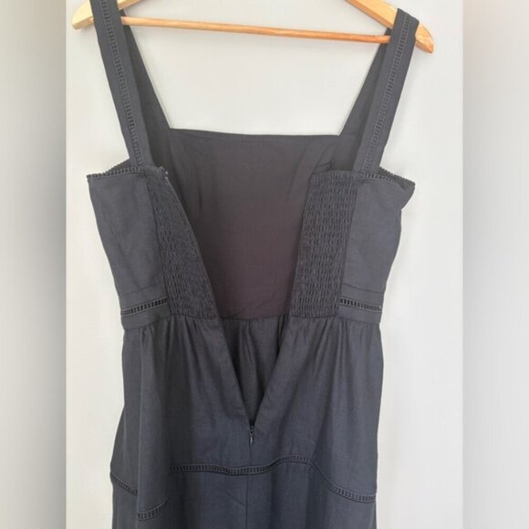 NEW Reformation Everett Sleeveless Linen Embroidered Midi Dress | US 2 UK 6 - Picture 9 of 13